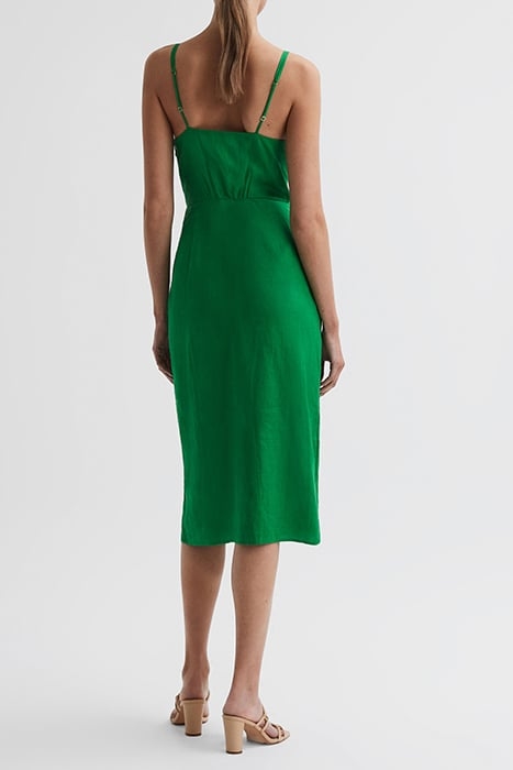ESME-LINEN DRESS GREEN 2