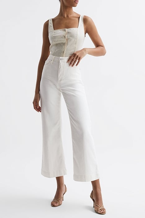 ANESSA-CROPPED WIDE-LEG & FLARED PANTS ECRU 3