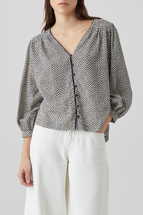 GATHERED BLOUSE SHIRTS & BLOUSES ECRU 1