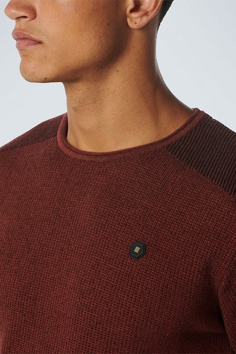 PULLOVER CREWNECK 2 COLOURED JACQUARD DARK RED 6