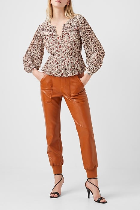 ALISON RECYCLD GGT PLEATD TOP CLASSIC CREAM MULTI 2