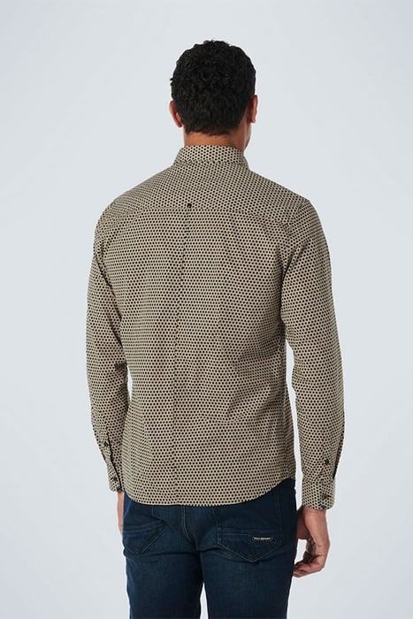 SHIRT STRETCH ALLOVER PRINTED CARAMEL 2