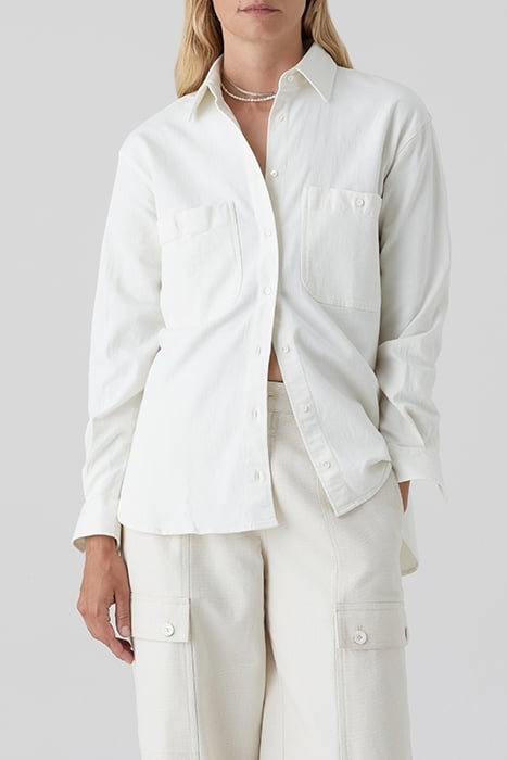 DENIM SHIRTS & BLOUSES WHITE 1