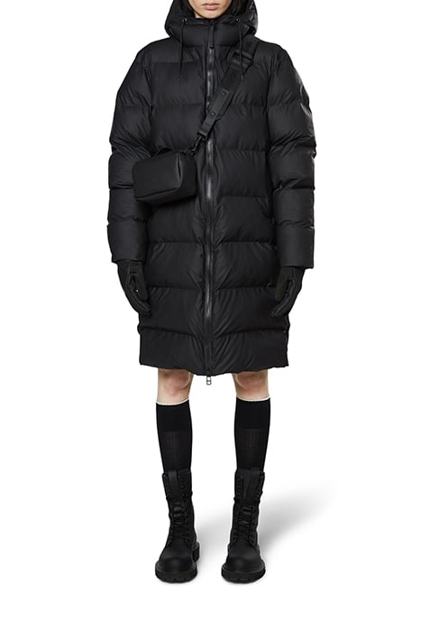 UNISEX LONG PUFFER JACKET BLACK 1