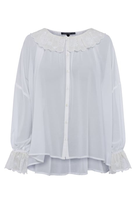 EWN GGT BROIDERY RUFFLE BLOUSE WINTER WHITE 3