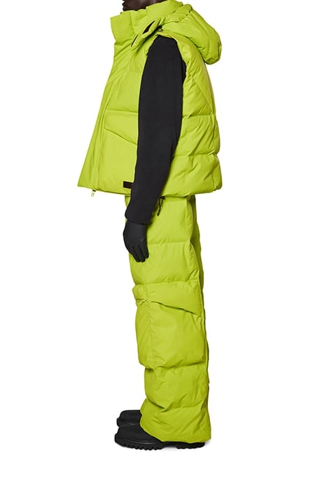 UNISEX SHOW BLOCK PUFFER VEST DIGITAL LIME 7