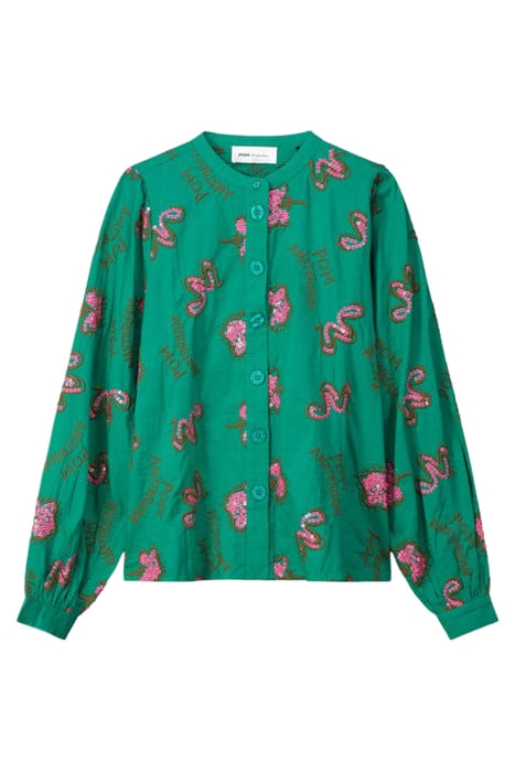 BLOUSE - FERN GREEN SHINE 2