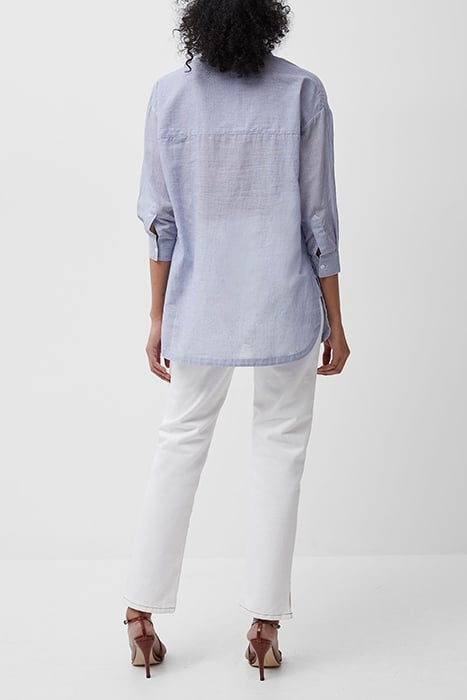 TIMMIE STRIPE POP OVER SHIRT BLUE/WHITE 2