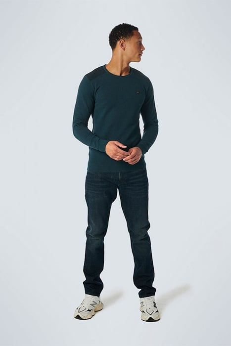 PULLOVER CREWNECK 2 COLOURED JACQUARD OCEAN 3