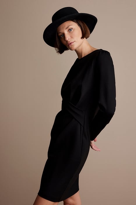 DRESS PUNTO MILANO BLACK 4