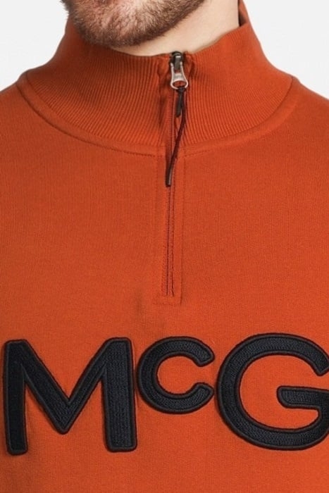 ZIP MOCK SWEAT POTTERS CLAY 5