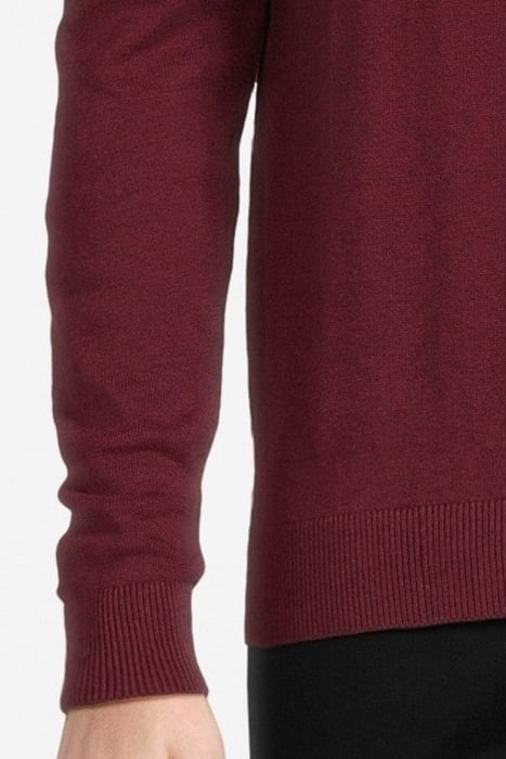 V-NECK COTTON/NYLON/MERINO TAWNY PORT 5