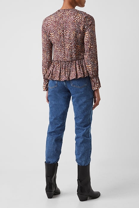 PF FAITH DRAPE LS TOP BITTER CHOC/SATSUMA 2