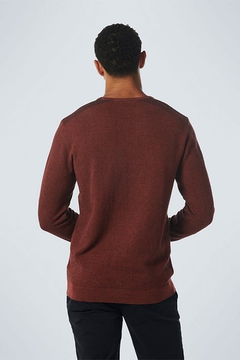 PULLOVER CREWNECK 2 COLOURED JACQUARD DARK RED 2
