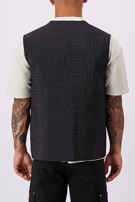 MONOGRAM QUILTED VEST BLACK 2