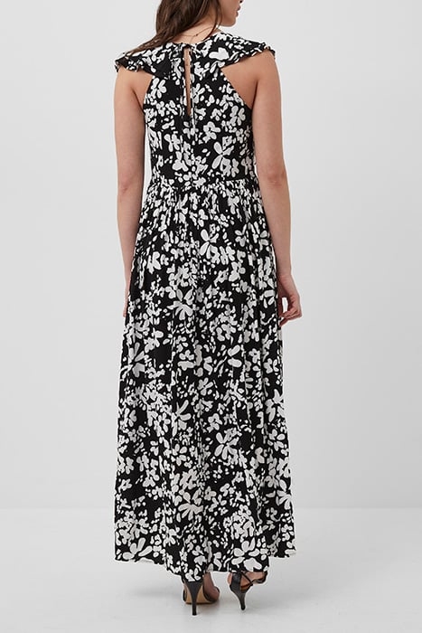 FLORAL DRAPE STRAPPY MAXI DRSS BLACK/SUMMER WHITE 2