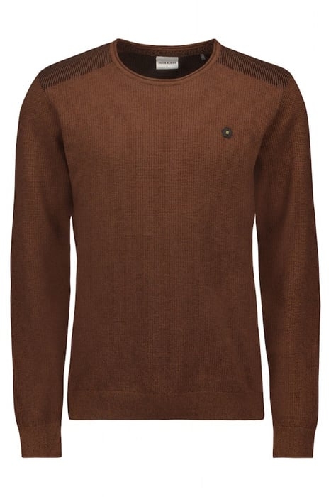 PULLOVER CREWNECK 2 COLOURED JACQUARD CARAMEL 4