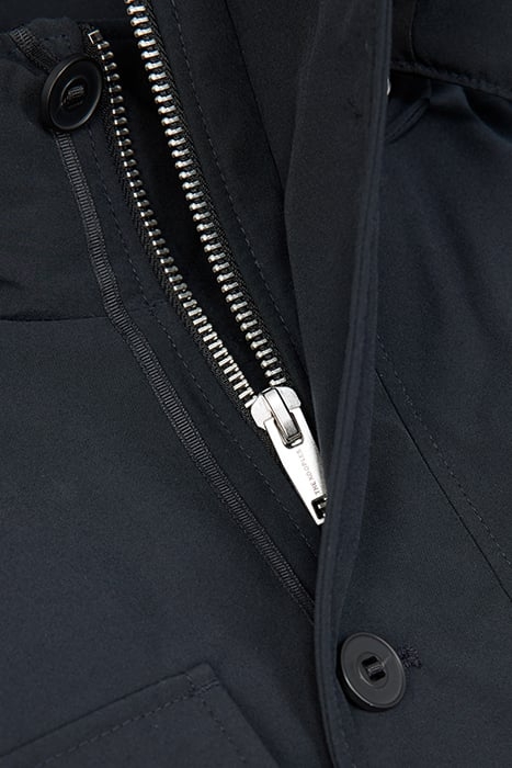 MID-LONG PARKA WITH 4 PATCHED POCKETS AND HOOD DARK NAVY / N 2