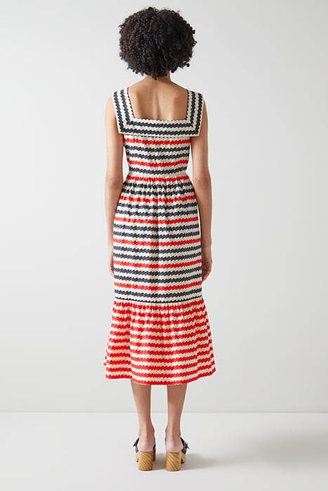 DR JUNE - WAVE PRINT SUN NAVY/WHITE 2