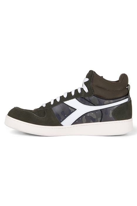 IKKS X DIADORA UNISEX KHAKI CAMOUFLAGE LEATHER TRAINERS KHAK 3