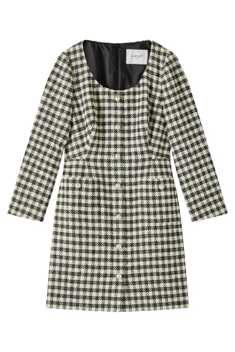 DR KEELER GINGHAM BLACK/CREAM 4