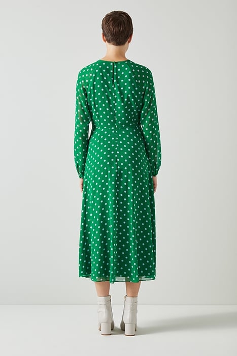 DR ADDISON - SPOT DRESS GREEN/BLUE 2