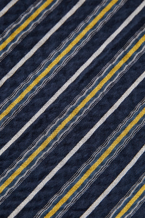 SEASONAL - LOOSE TAPERED STRIPED SEERSUCKER CHINO NAVY/ WHIT 7