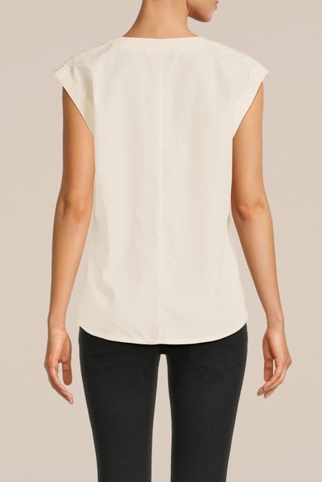 SLEEVELESS TOP LYOCELL COTTON IVORY 2