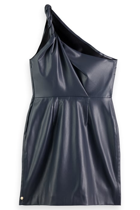 FAUX LEATHER MINI DRESS WITH DRAPE DETAIL NIGHT 2