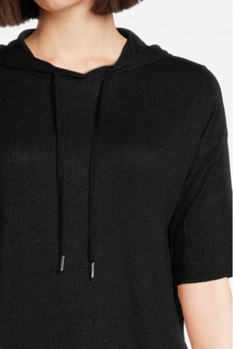 BLACK HOODED KNIT TOP 4