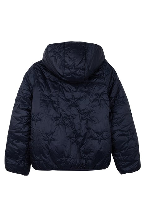 GIRLS' NAVY REVERSIBLE PRINTED/EMBROIDERED PADDED JACKET 2