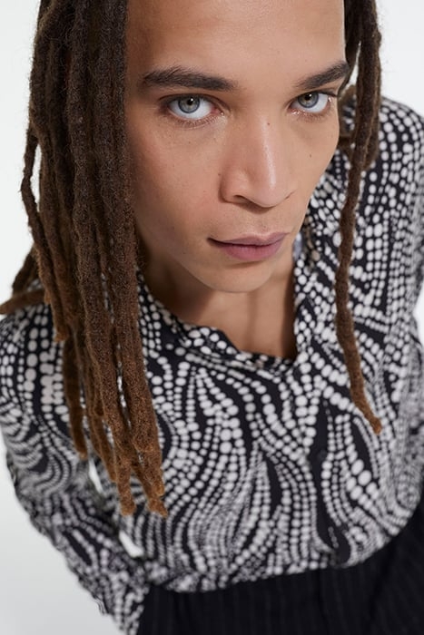 PRINTED SHIRT BLACK WHITE 6