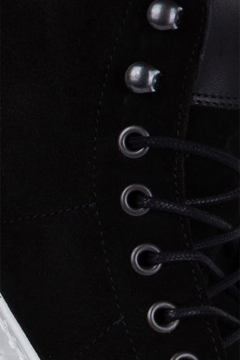 BLACK SUEDE HIGH-TOP TRAINERS BLACK 4