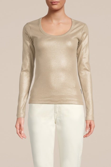 RIB LONG SLEEVE TEE CLAY 1