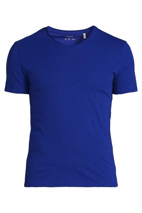 ELECTRIC BLUE ESSENTIAL V-NECK T-SHIRT BLUE 3