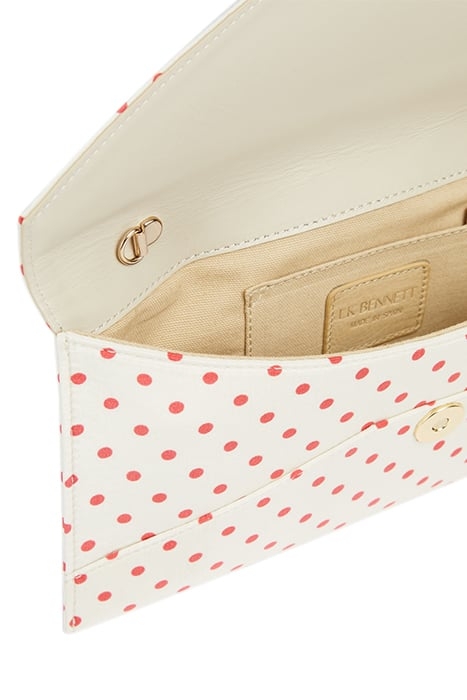 CU KENDALL CLUTCH SPOT IVORY/RED 5
