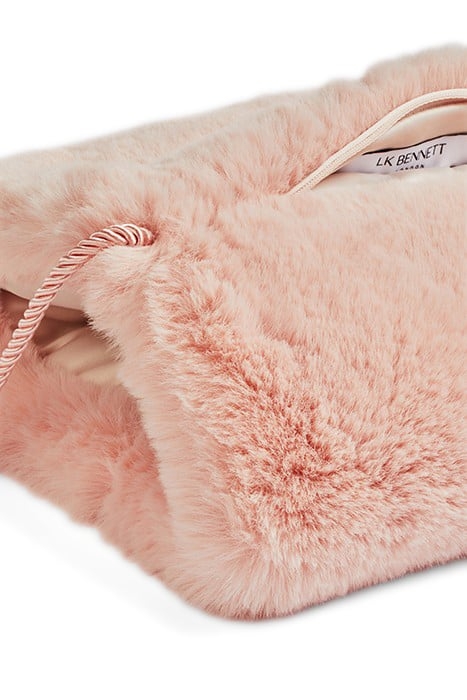 OA BECCA FAUX FUR MUFF PINK 2