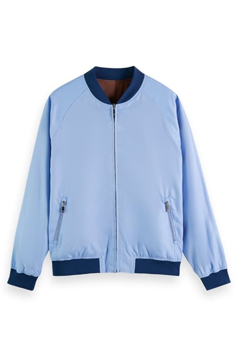CUT AND SEW REVERSIBLE BOMBER JACKET OCEAN MIST 1