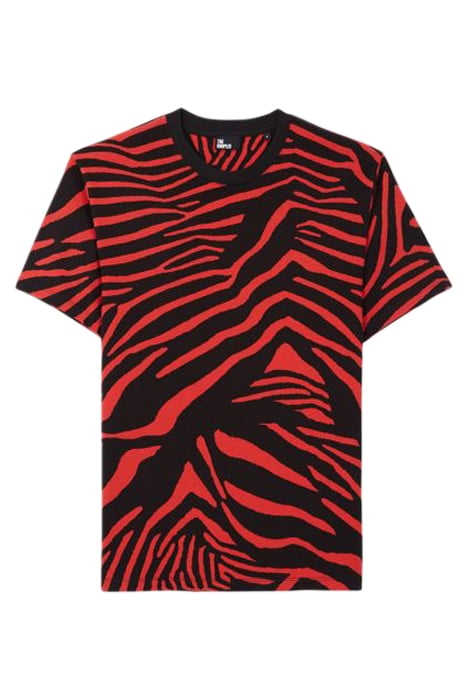 MC ALLOVER ZEBRA T-SHIRT RED / BLACK 1