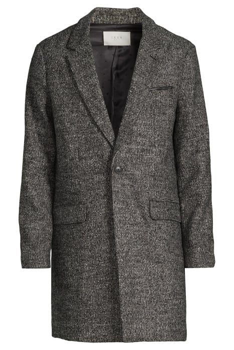 CHARCOAL SEMI-PLAIN WOOL FABRIC COAT ANTHRACITE 3