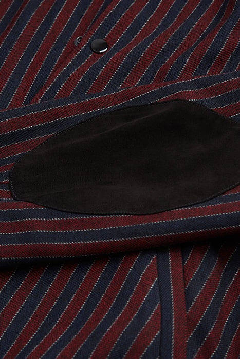ELBOW STRIPED SUEDE JACKET BORDEAUX / NAVY 7