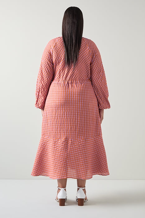 DR SOPHIE CHECK DRESS ORANGE 2