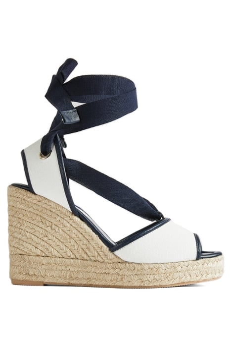 CS CHIARA TIE ESPADRILLE NAVY/CREAM 1