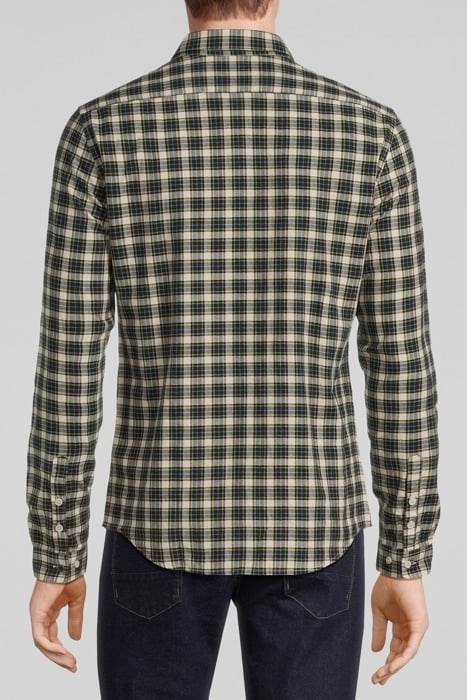 NAVY CHECKED SLIM SHIRT NAVY 2