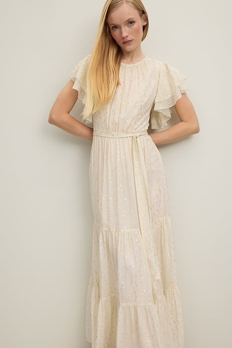DR LIV JAQUARD MAXI DRESS CREAM 4