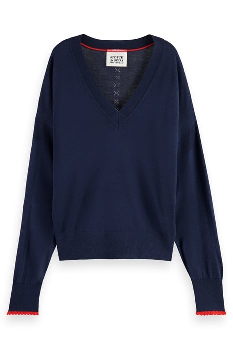 RELAXED V-NECK PULLOVER NIGHT 1