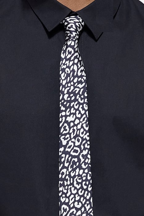 LEOPARD TIE BLACK WHITE 4