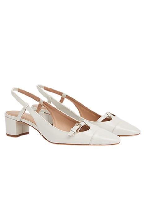 GRACIEBLOCKHEELBUCKLEDETA OFF WHITE 2