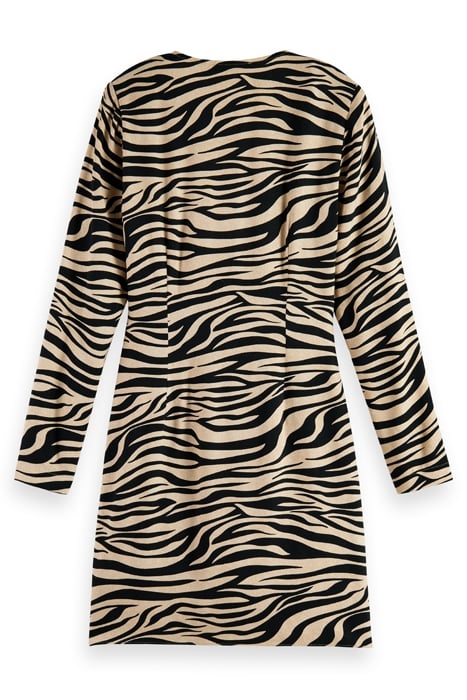 MINI WRAP DRESS WITH DRAPE DETAIL TIGER 2