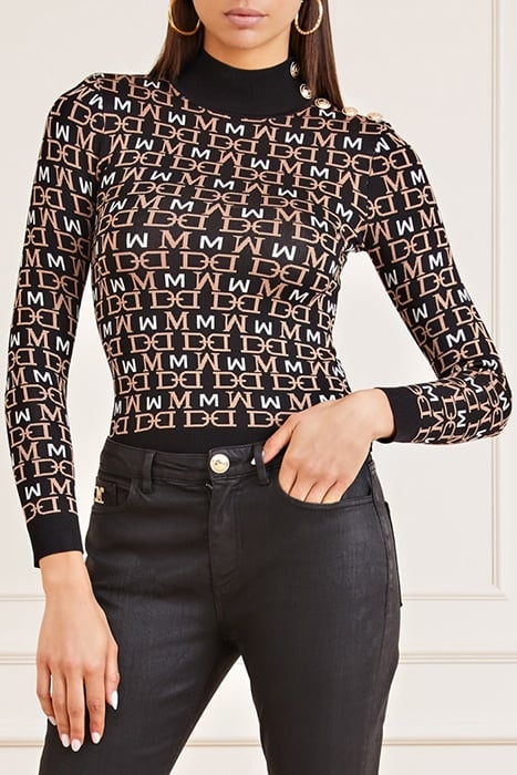 KARIN LS ALLOVER JAC ALLOVER M LOGO BLACK 1